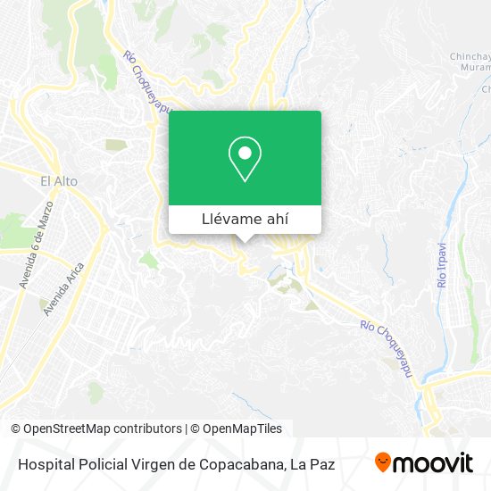 Mapa de Hospital Policial Virgen de Copacabana