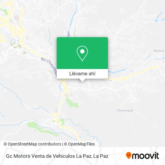 Mapa de Gc Motors Venta de Vehiculos La Paz