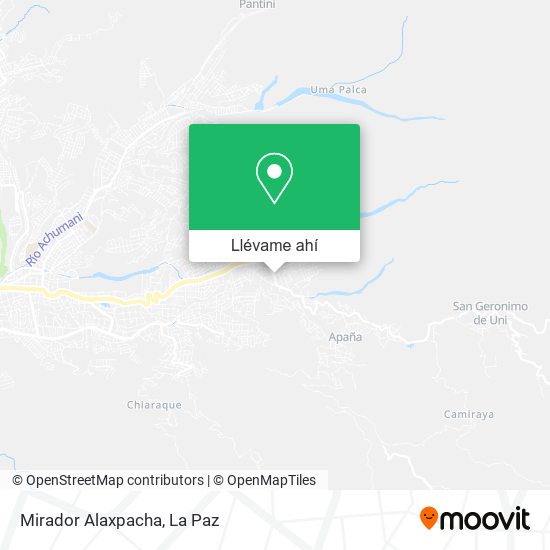 Mapa de Mirador Alaxpacha