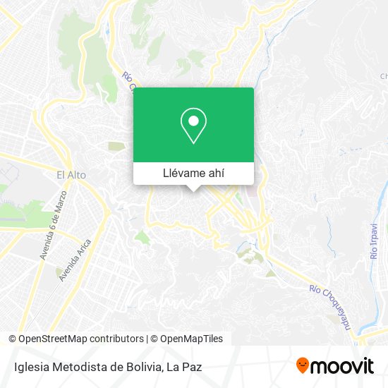 Mapa de Iglesia Metodista de Bolivia