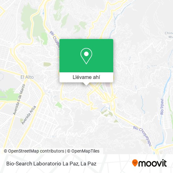 Mapa de Bio-Search Laboratorio La Paz