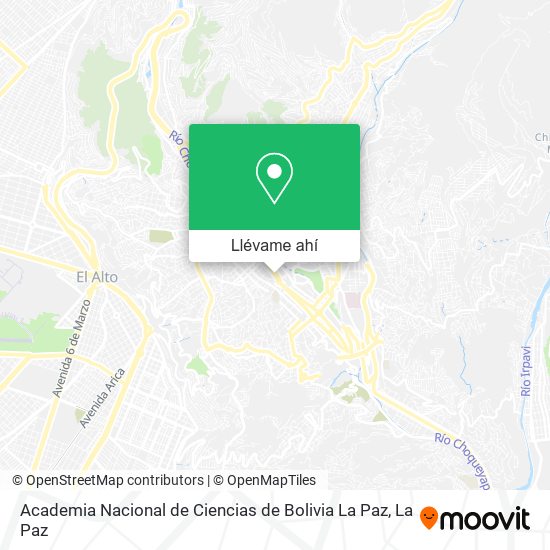 Mapa de Academia Nacional de Ciencias de Bolivia La Paz