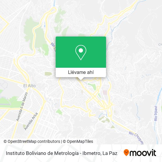 Mapa de Instituto Boliviano de Metrología - Ibmetro