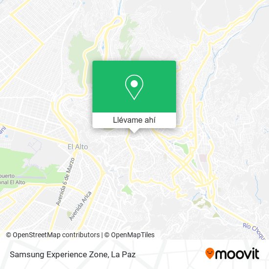 Mapa de Samsung Experience Zone
