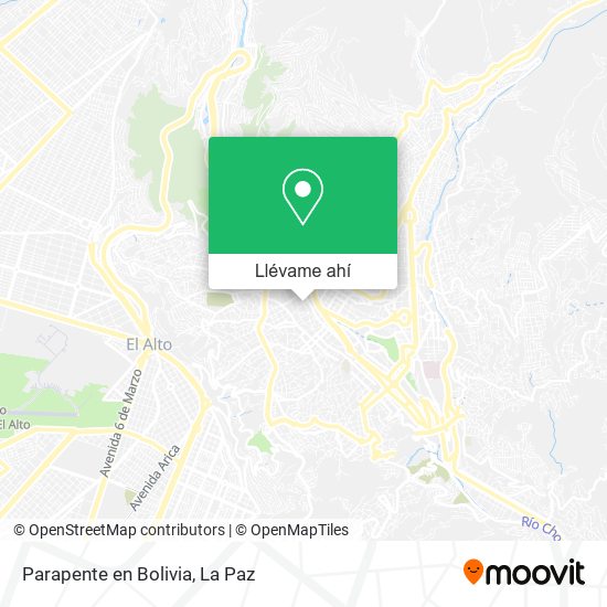 Mapa de Parapente en Bolivia
