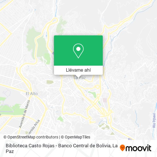 Mapa de Biblioteca Casto Rojas - Banco Central de Bolivia