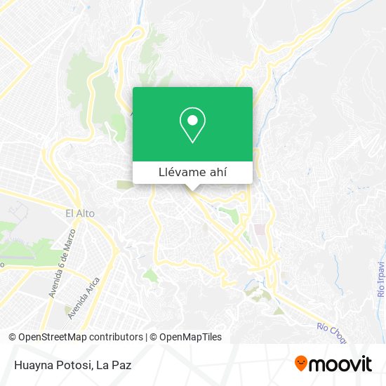 Mapa de Huayna Potosi