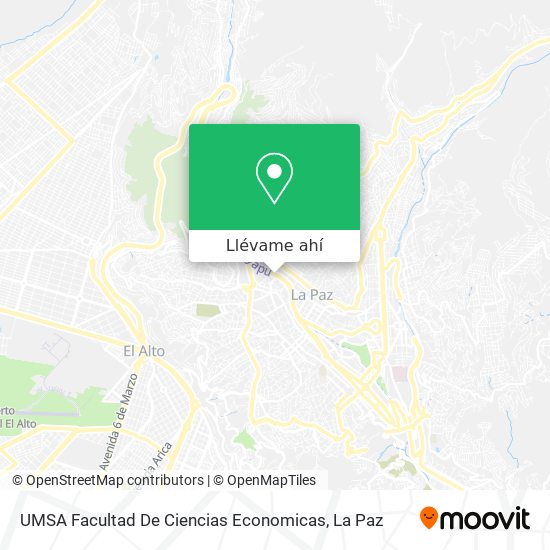 Mapa de UMSA Facultad De Ciencias Economicas