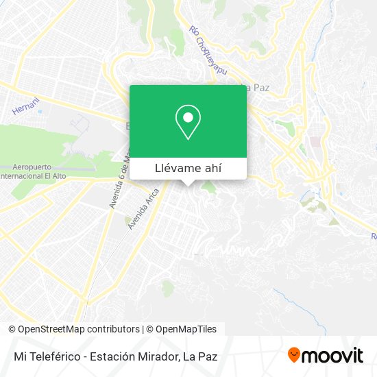 Mapa de Mi Teleférico - Estación Mirador