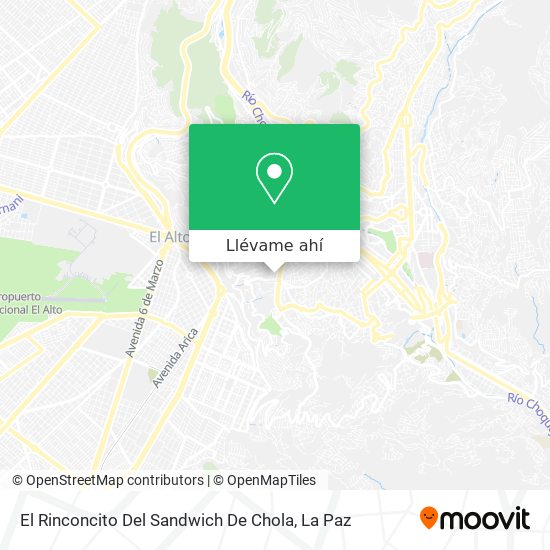 Mapa de El Rinconcito Del Sandwich De Chola
