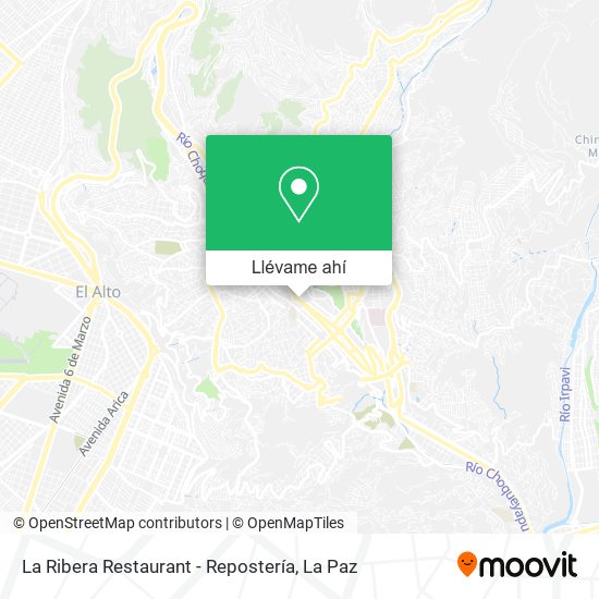 Mapa de La Ribera Restaurant - Repostería