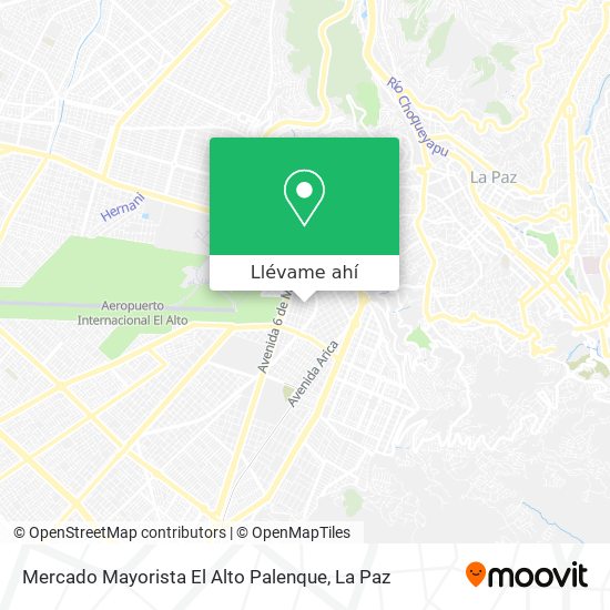 Mapa de Mercado Mayorista El Alto Palenque