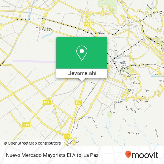 Mapa de Nuevo Mercado Mayorista El Alto