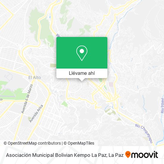Mapa de Asociación Municipal Bolivian Kempo La Paz