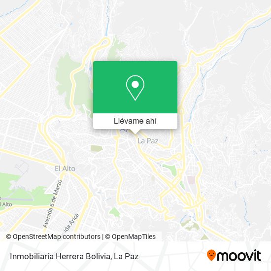 Mapa de Inmobiliaria Herrera Bolivia