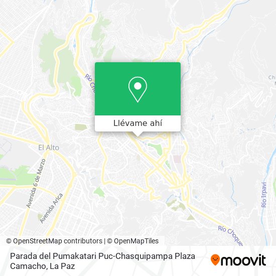 Mapa de Parada del Pumakatari Puc-Chasquipampa Plaza Camacho