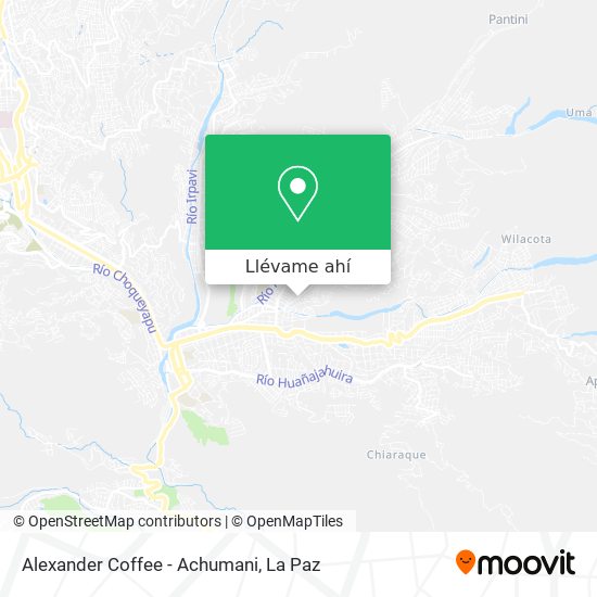 Mapa de Alexander Coffee - Achumani