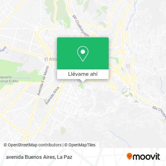Mapa de avenida Buenos Aires