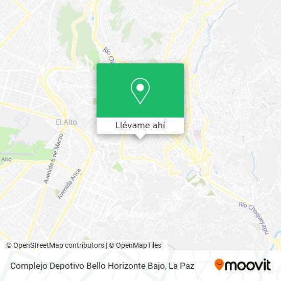 Mapa de Complejo Depotivo Bello Horizonte Bajo