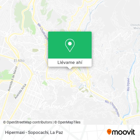 Mapa de Hipermaxi - Sopocachi
