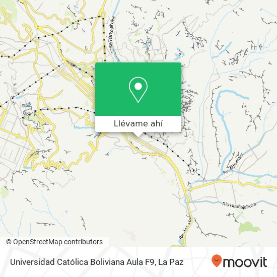 Mapa de Universidad Católica Boliviana Aula F9