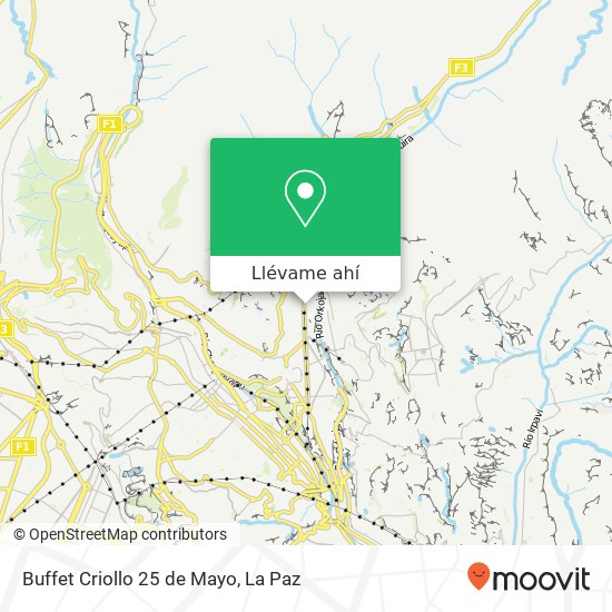 Mapa de Buffet Criollo 25 de Mayo