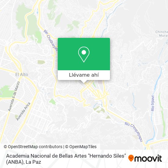 Mapa de Academia Nacional de Bellas Artes "Hernando Siles" (ANBA)