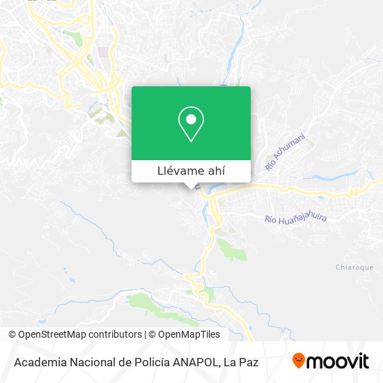 Mapa de Academia Nacional de Policía ANAPOL