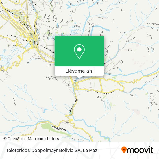 Mapa de Telefericos Doppelmayr Bolivia SA
