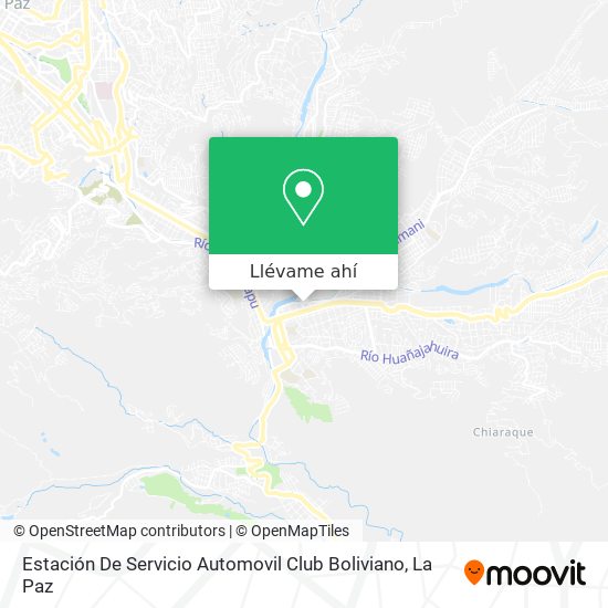 Mapa de Estación De Servicio Automovil Club Boliviano