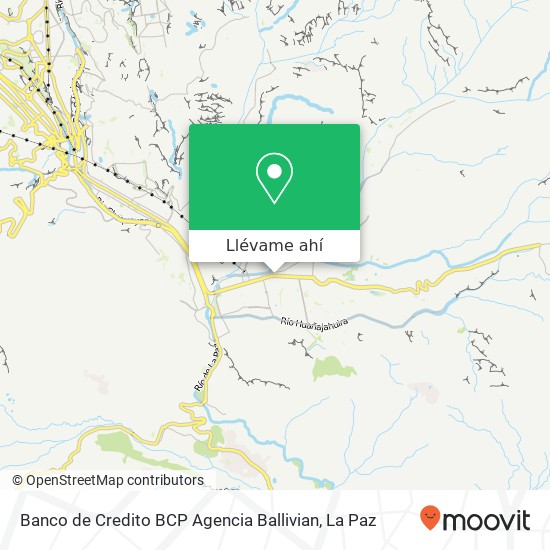Mapa de Banco de Credito BCP Agencia Ballivian