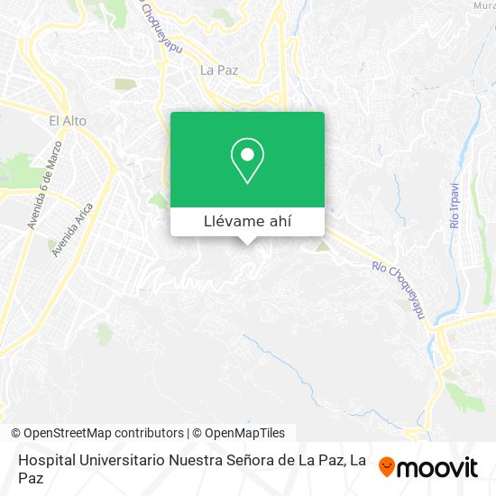Mapa de Hospital Universitario Nuestra Señora de La Paz