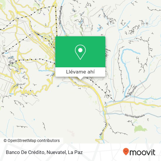 Mapa de Banco De Crédito,  Nuevatel
