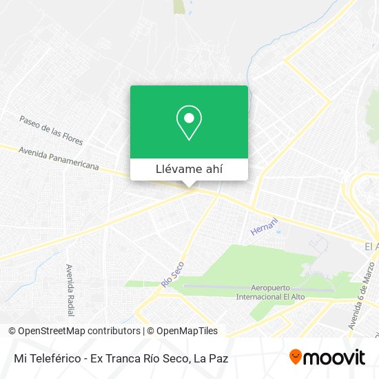Mapa de Mi Teleférico - Ex Tranca Río Seco