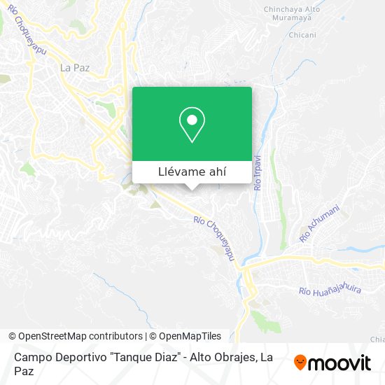 Mapa de Campo Deportivo "Tanque Diaz" - Alto Obrajes