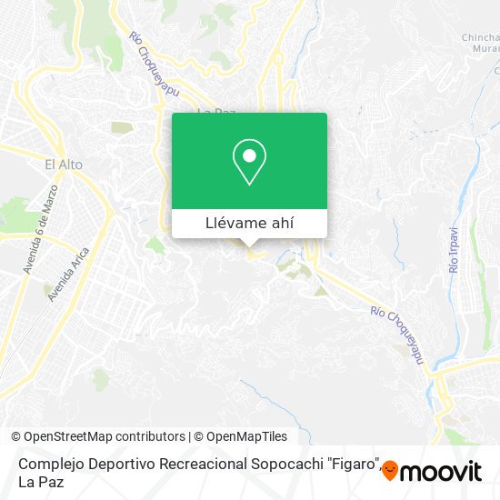 Mapa de Complejo Deportivo Recreacional Sopocachi "Figaro"