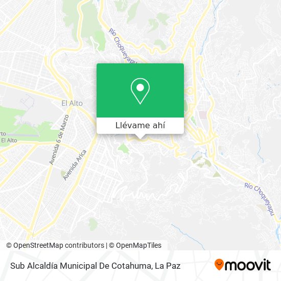 Mapa de Sub Alcaldía Municipal De Cotahuma