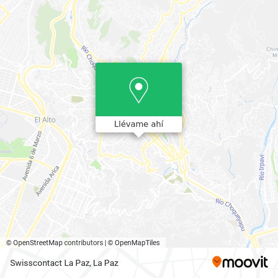 Mapa de Swisscontact La Paz