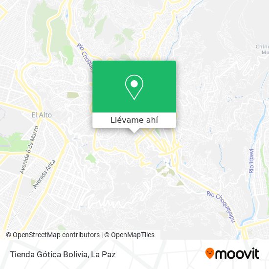 Mapa de Tienda Gótica Bolivia