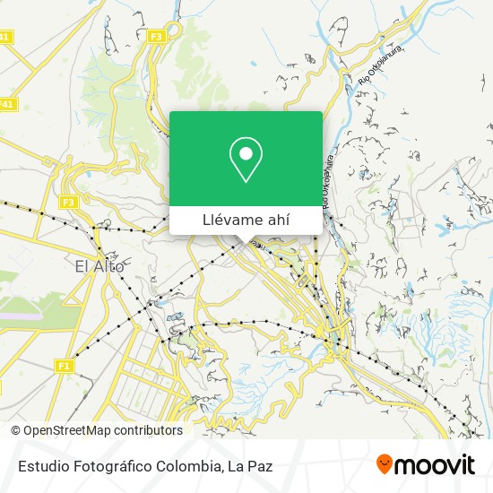 Mapa de Estudio Fotográfico Colombia