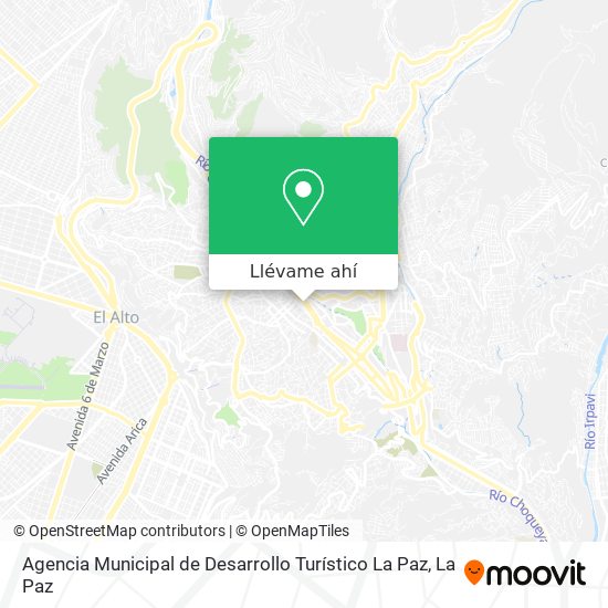 Mapa de Agencia Municipal de Desarrollo Turístico La Paz