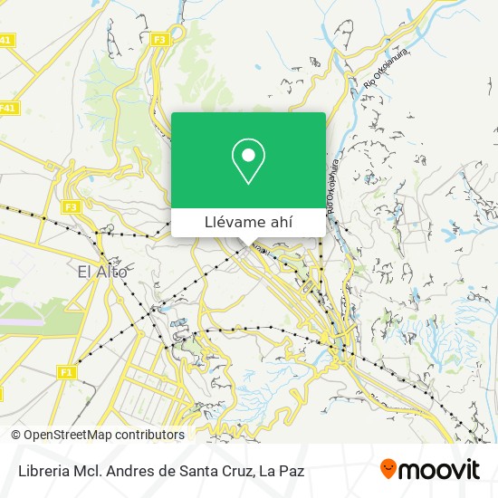 Mapa de Libreria Mcl. Andres de Santa Cruz
