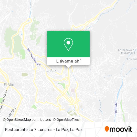 Mapa de Restaurante La 7 Lunares - La Paz