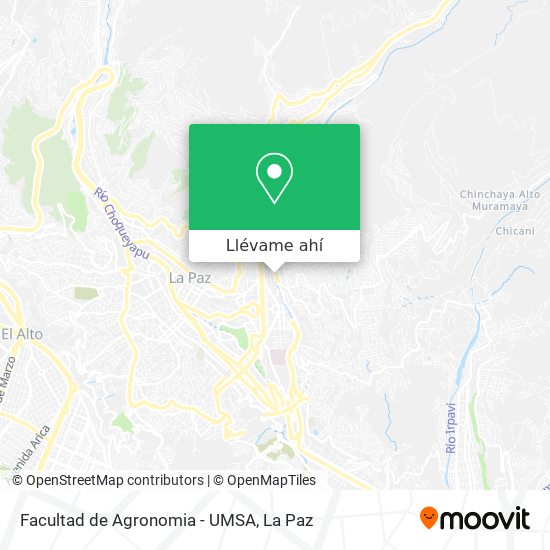 Mapa de Facultad de Agronomia - UMSA