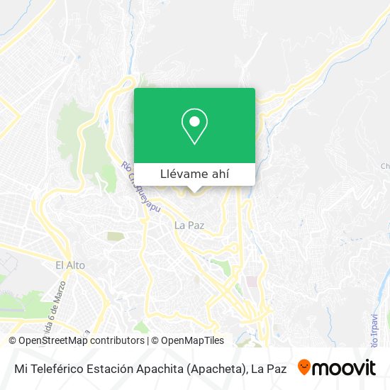 Mapa de Mi Teleférico Estación Apachita (Apacheta)