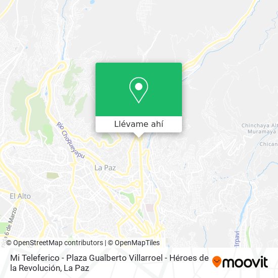 Mapa de Mi Teleferico - Plaza Gualberto Villarroel - Héroes de la Revolución
