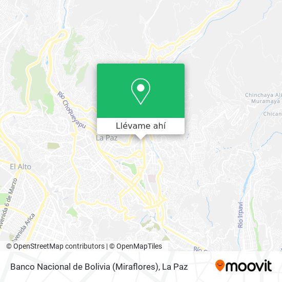 Mapa de Banco Nacional de Bolivia (Miraflores)