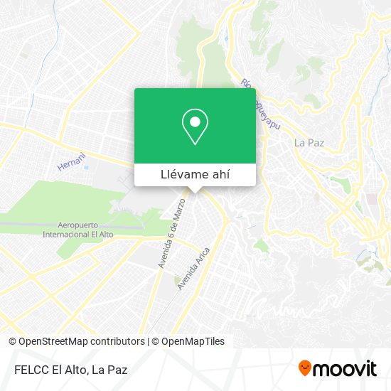 Mapa de FELCC El Alto