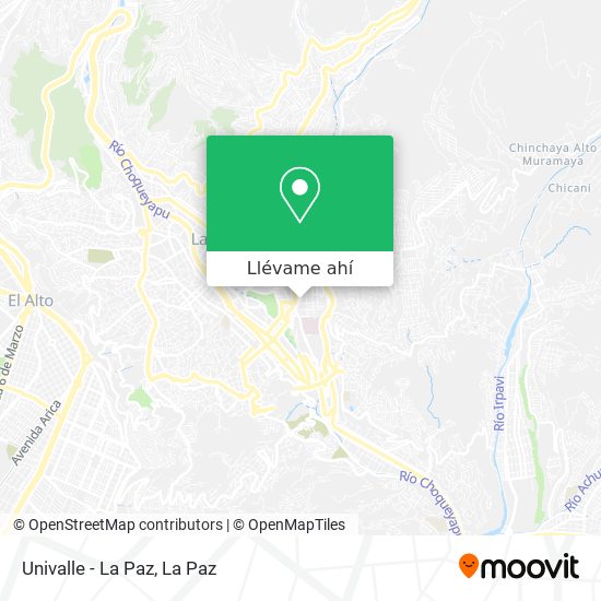 Mapa de Univalle - La Paz
