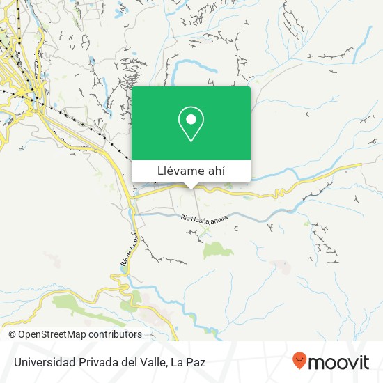 Mapa de Universidad Privada del Valle
